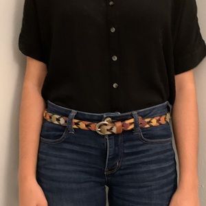 Fossil Multi-color leather belt